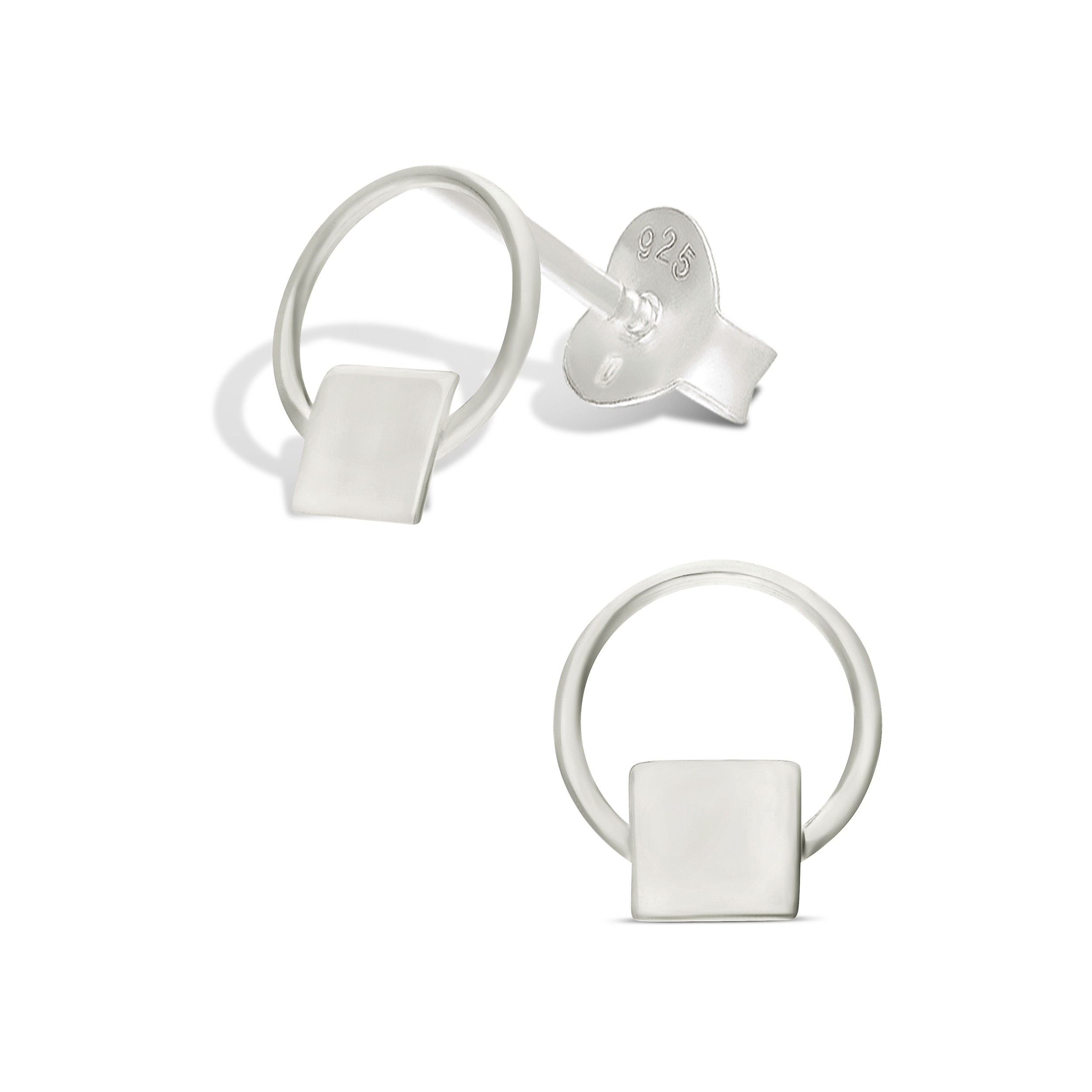 BOUCLES PETIT CERCLE ET PETIT CARRE LISSE