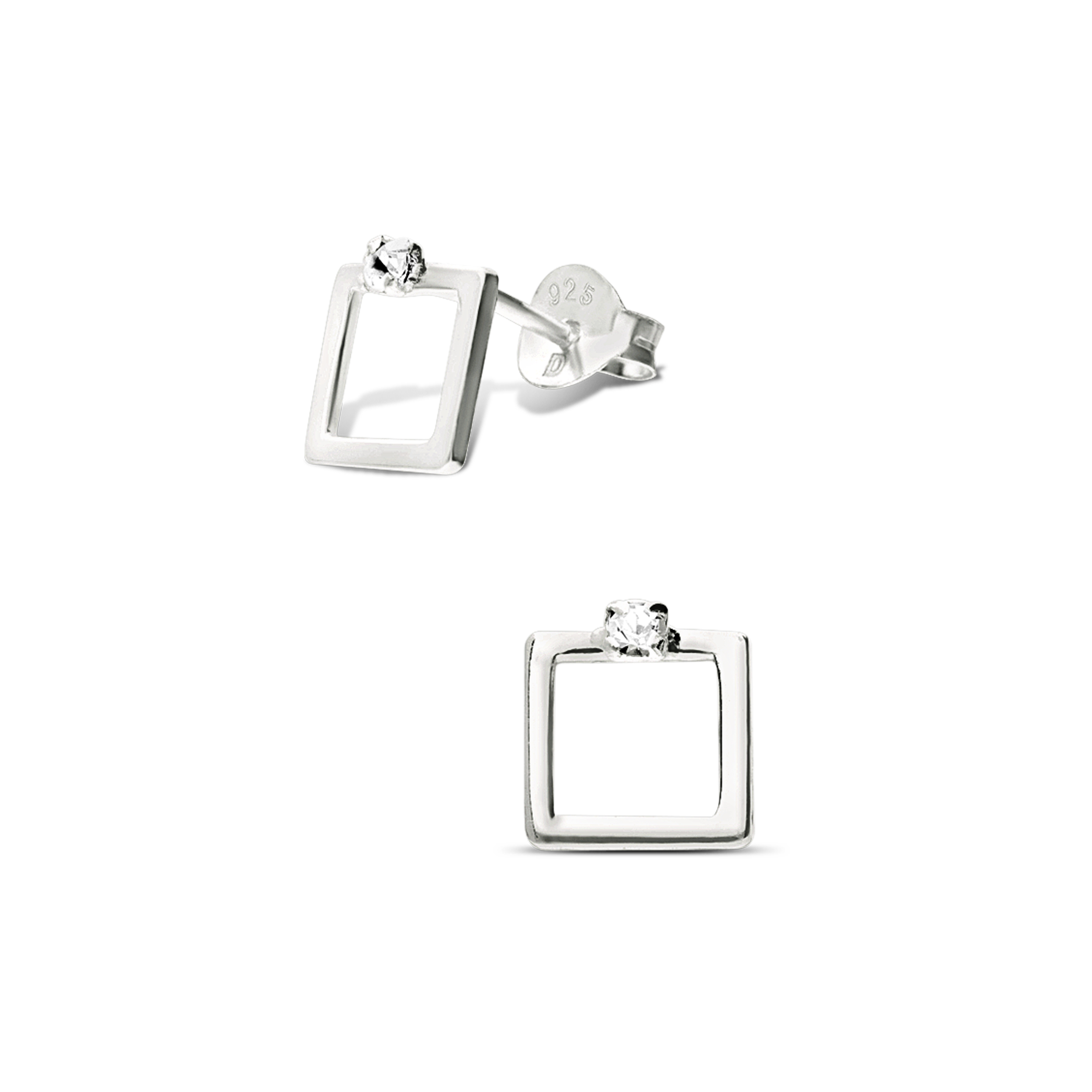 BOUCLES CARRÉS ÉVIDÉS ET OXYDES 7MM
