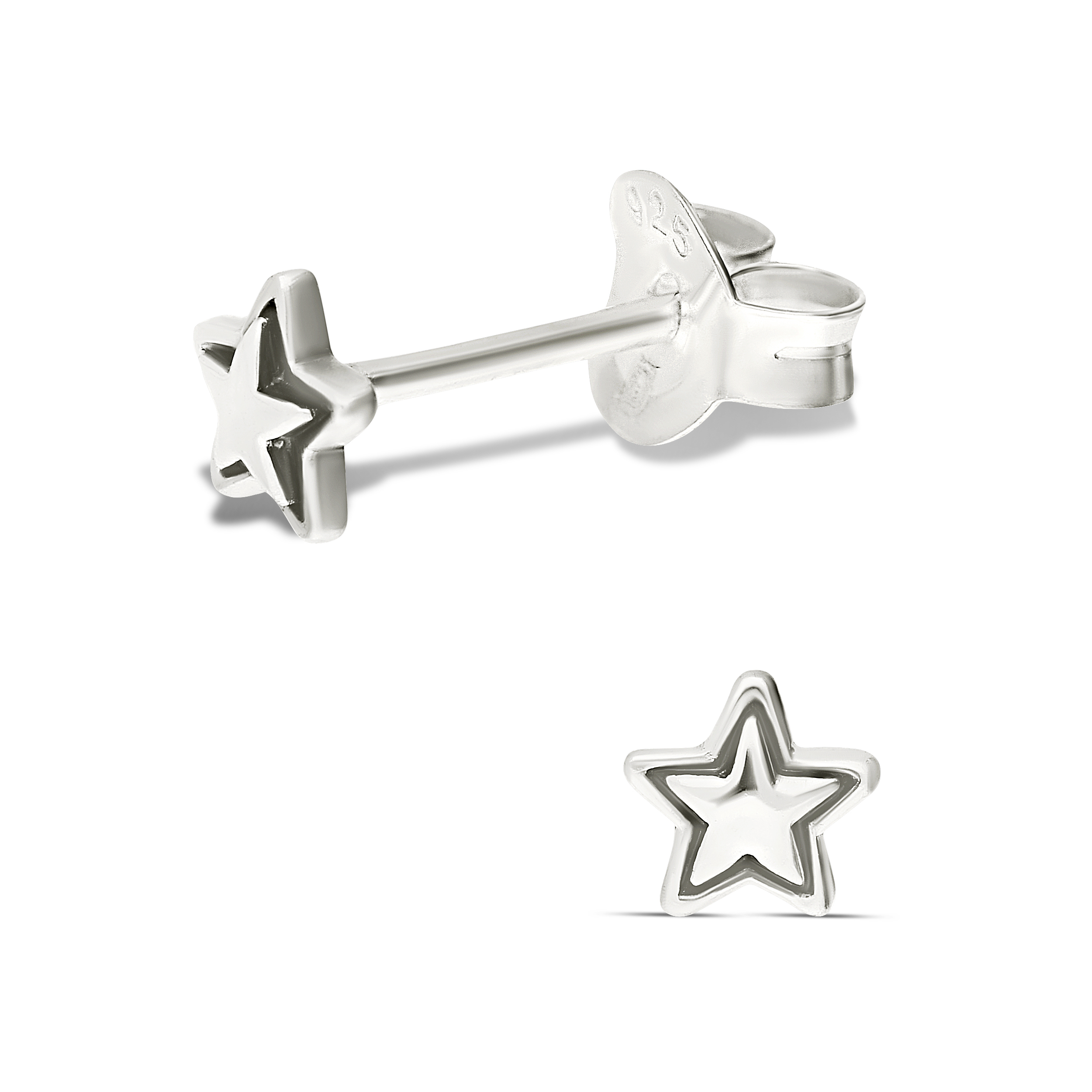 BOUCLES PETITE ETOILE BOMBÉE