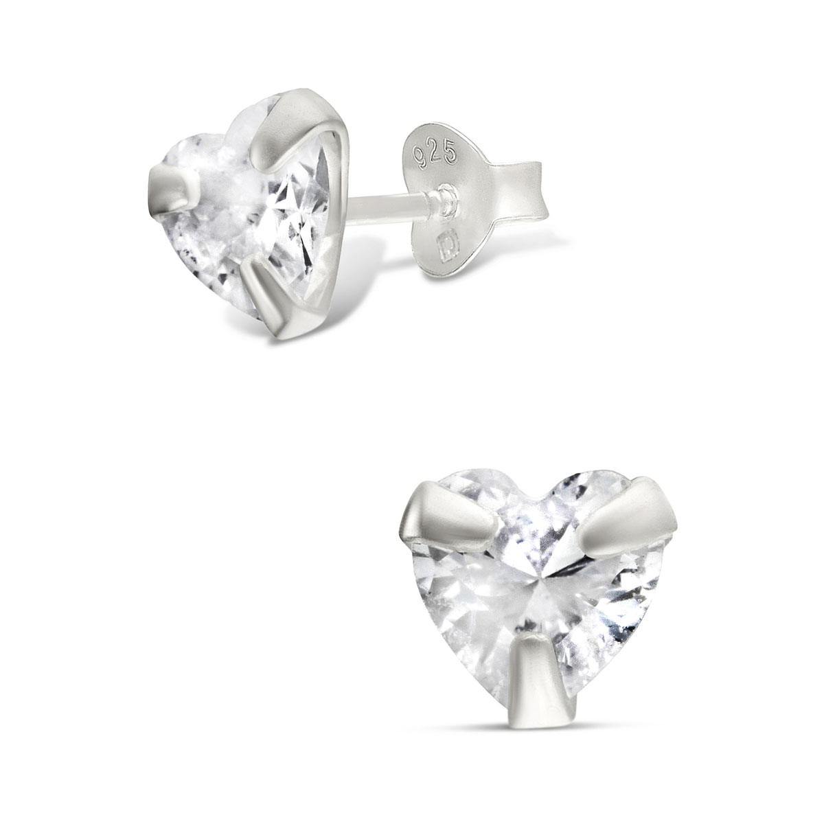 BOUCLES COEUR OXYDE 6MM