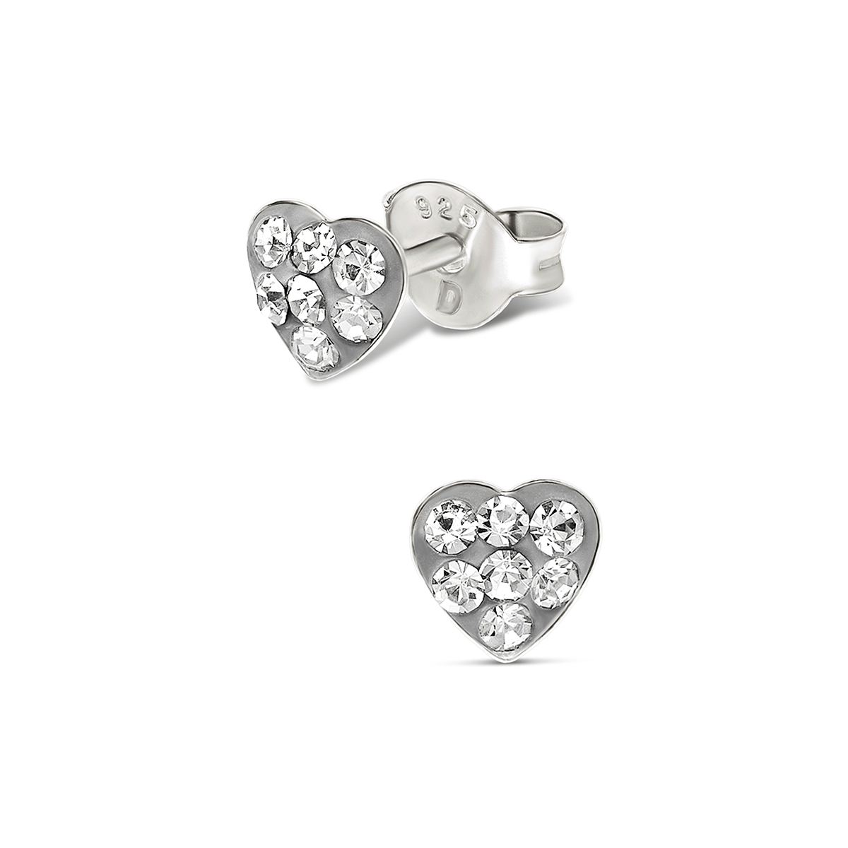 BOUCLES CŒUR GREY & WHITE
