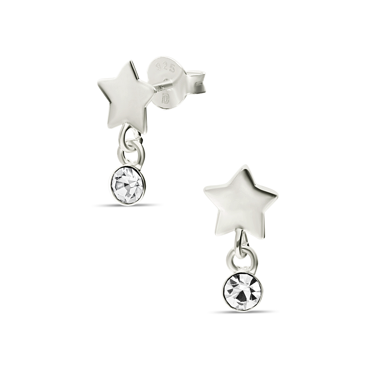 BOUCLES OXYDE ET ETOILE LISSE