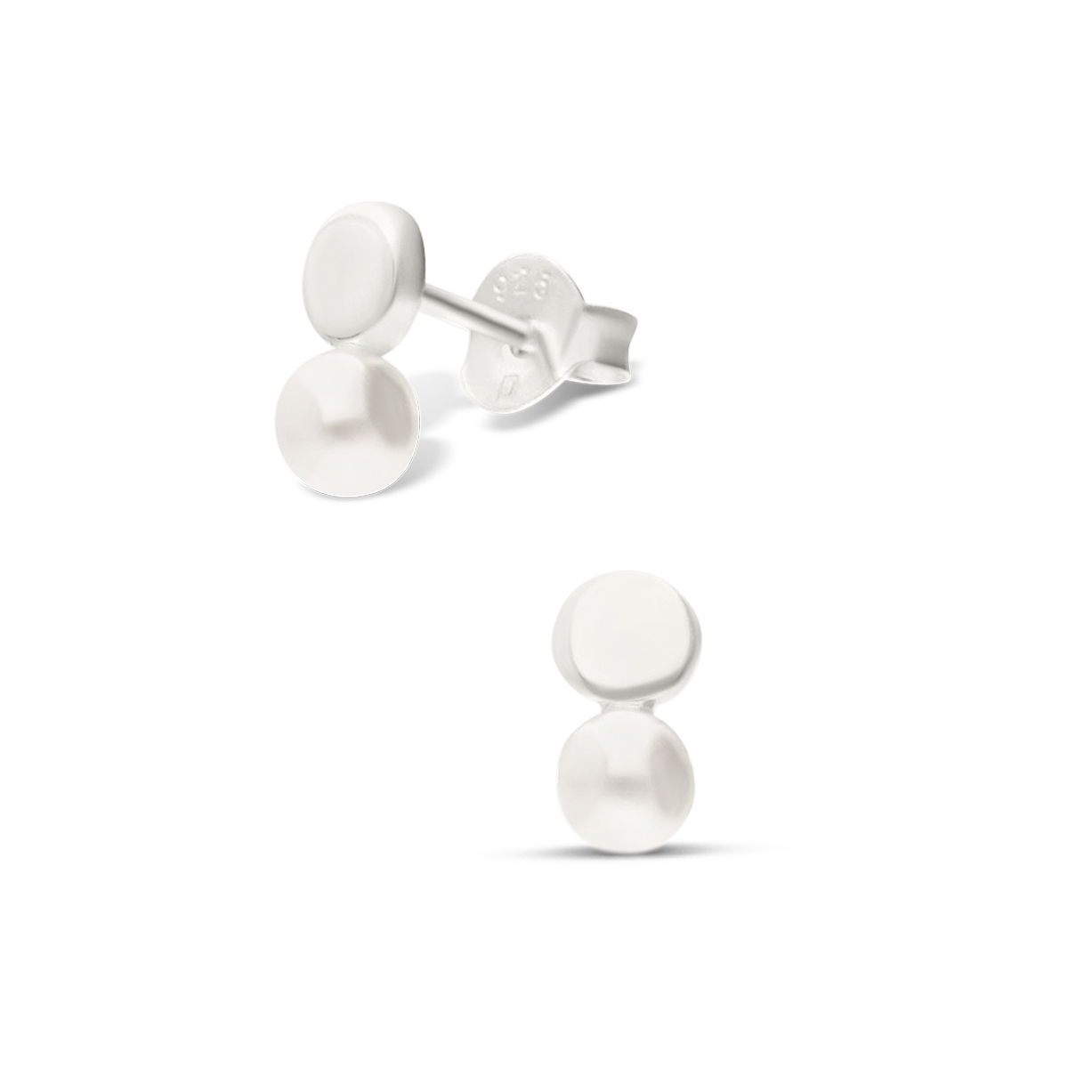 BOUCLES PETITE PASTILLE NACRE