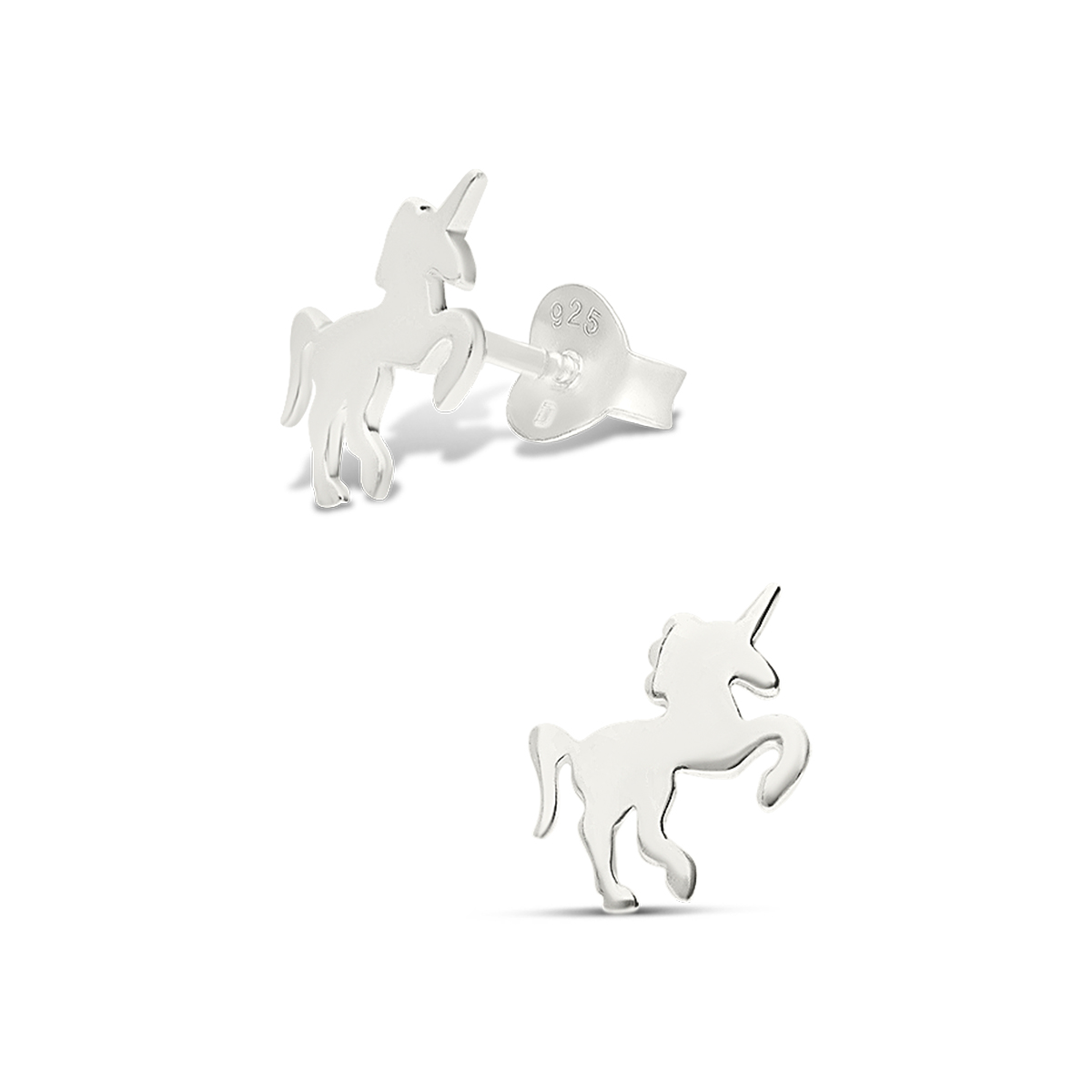 BOUCLES LICORNE ARGENT