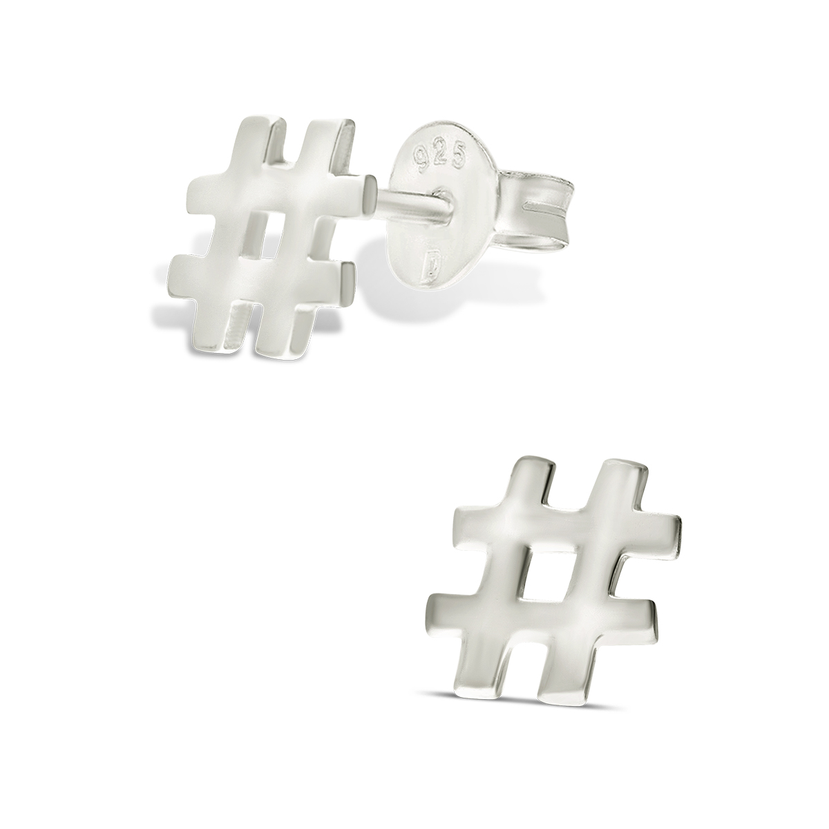 BOUCLES HASHTAG 6.5MM