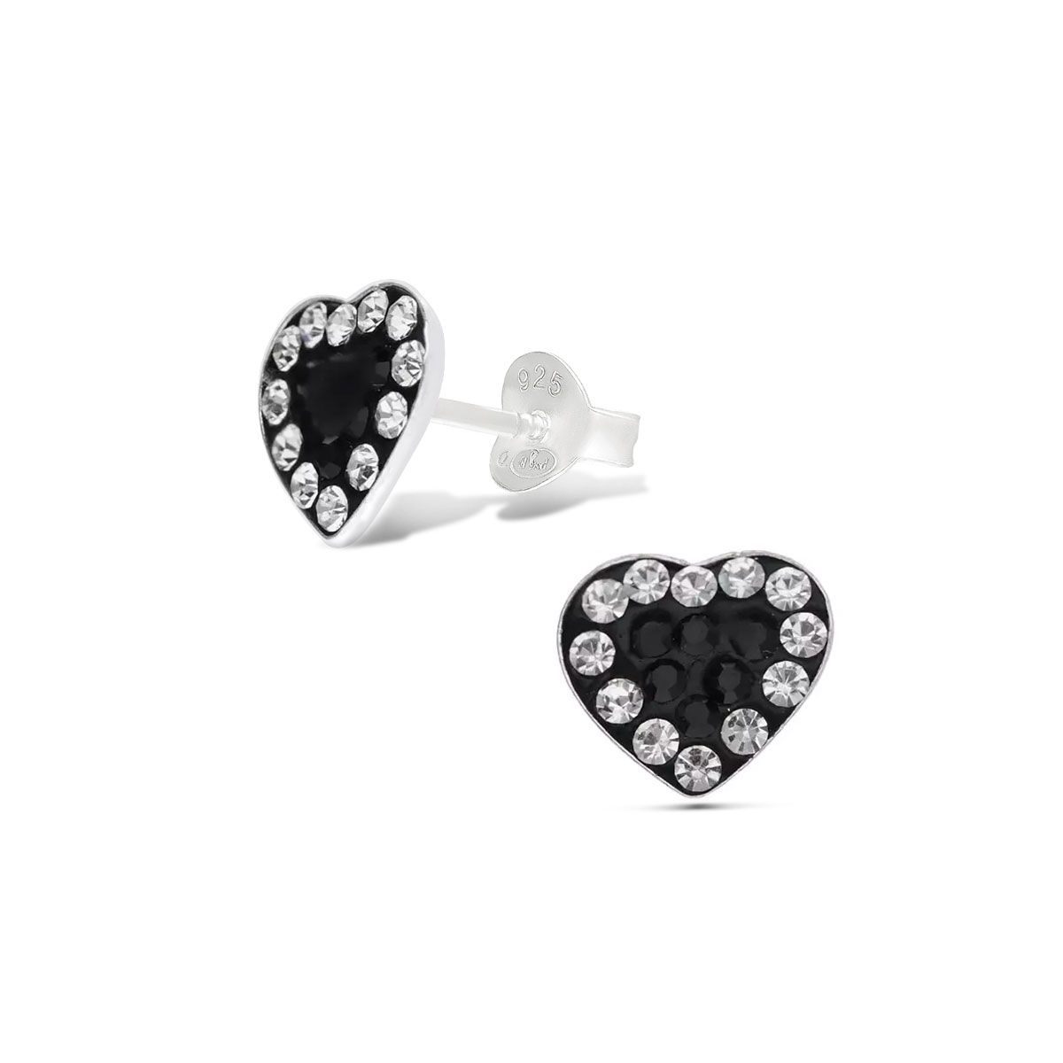 BOUCLE CŒUR WHITE & BLACK
