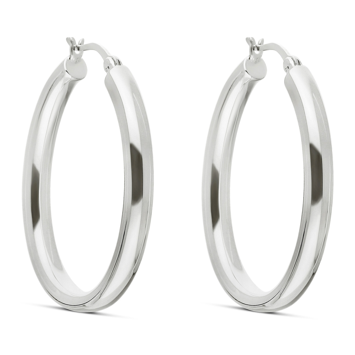 CREOLES OVALES TUBE ROND 30MM