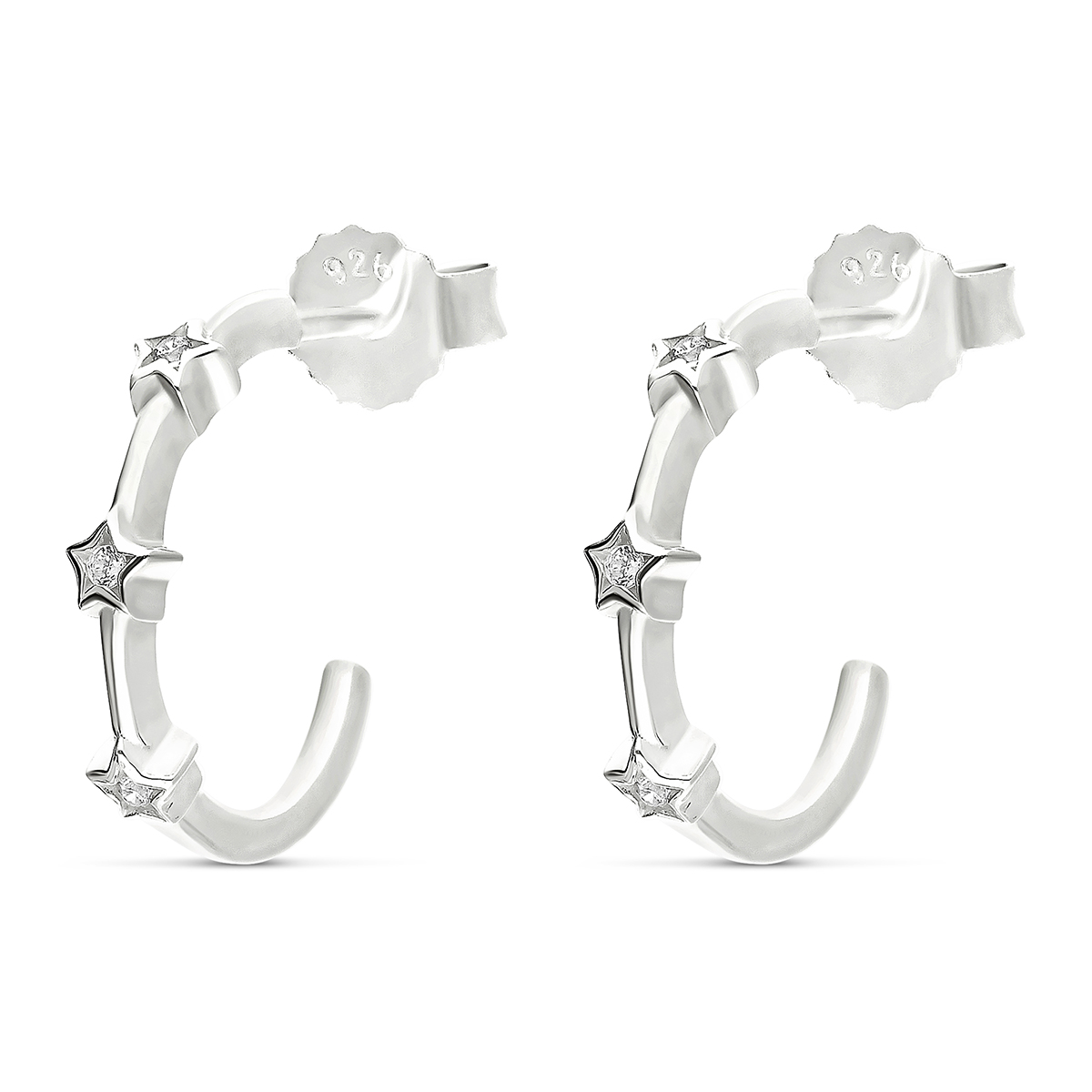 CREOLES 3 ETOILES OXYDES 13MM