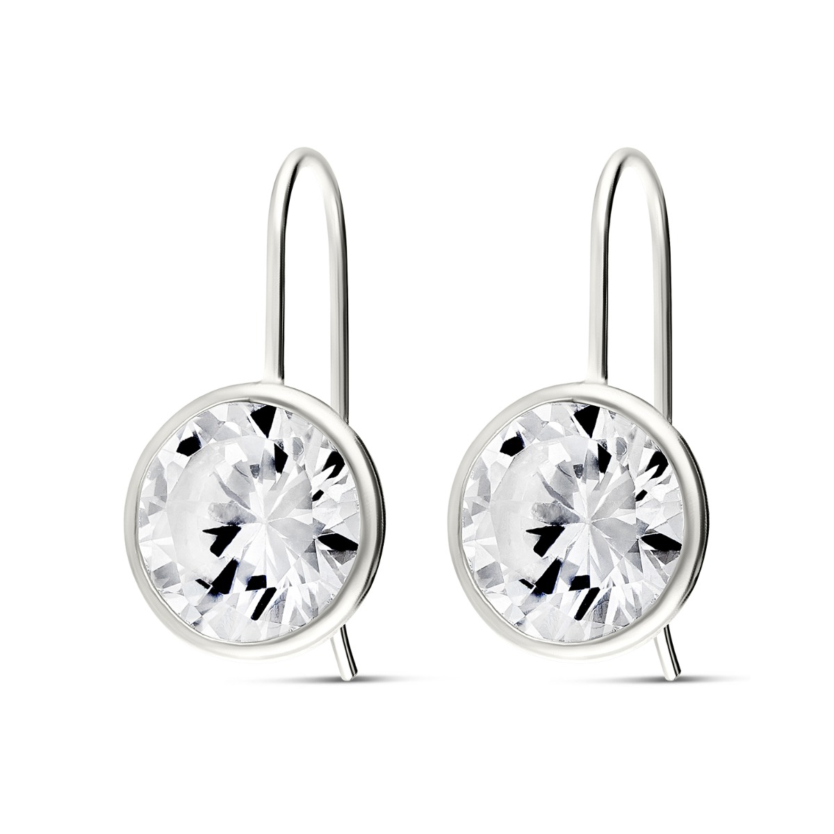 BOUCLES BLANCHES CRISTAL 10MM