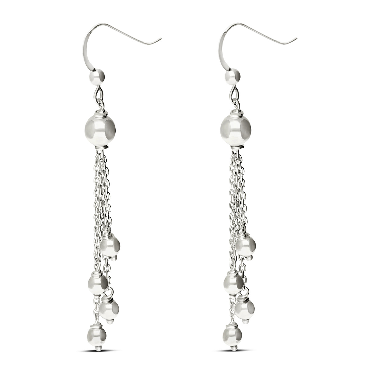 BOUCLES PENDANTES ET PERLES ARGENT