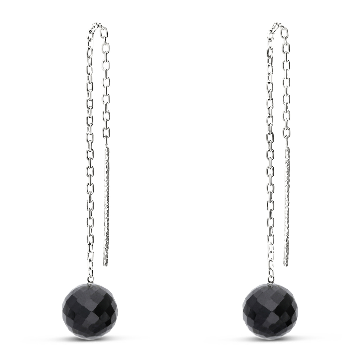 BOUCLE CHAINE FINE SPINELLE 6MM