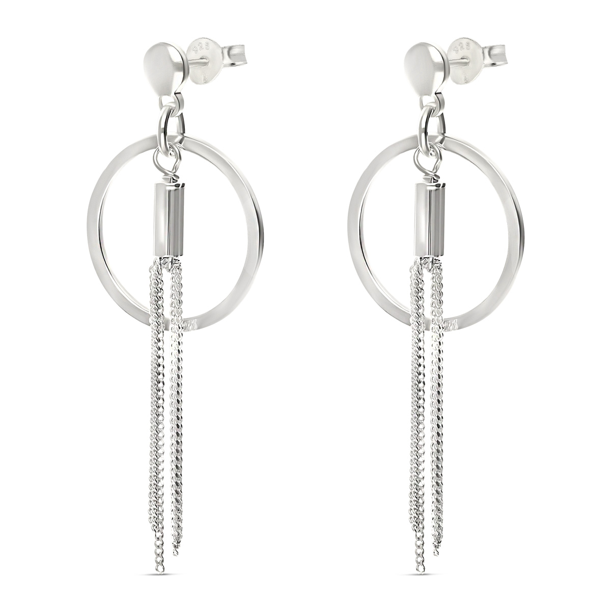 BOUCLES ANNEAUX ÉVIDÉS POMPONS