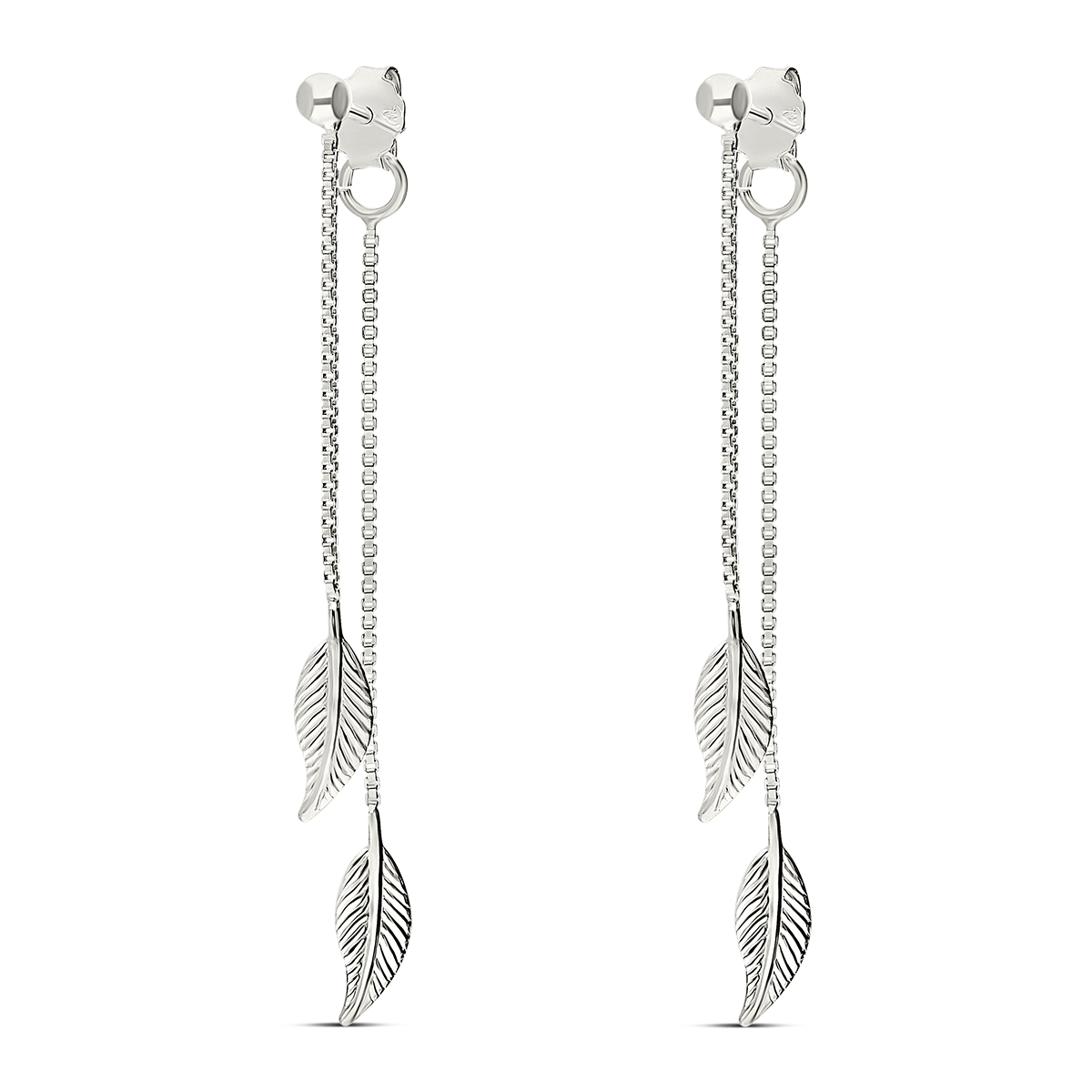 BOUCLES DOUBLE CHAINES PLUMES