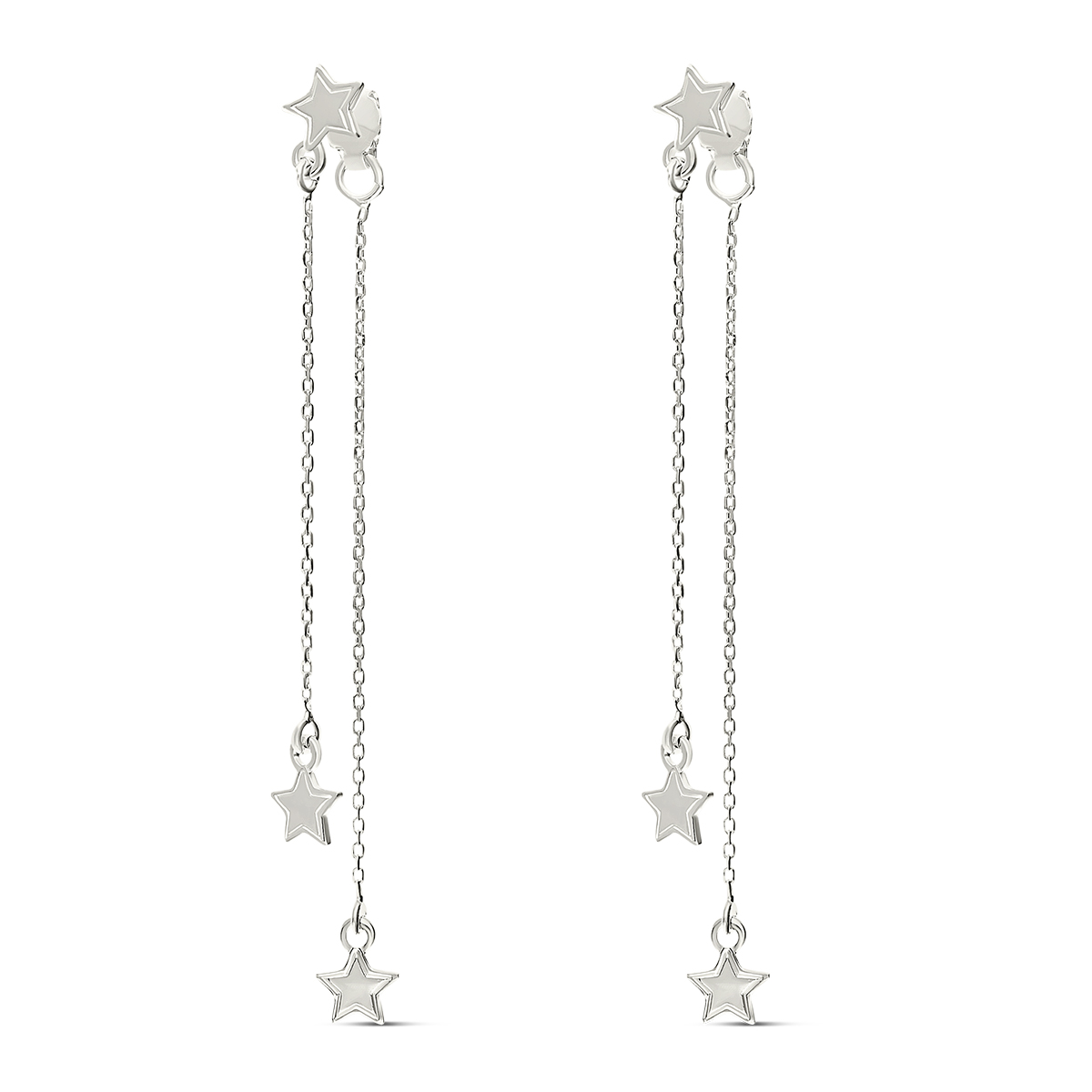 BOUCLES DOUBLE CHAINES ETOILE