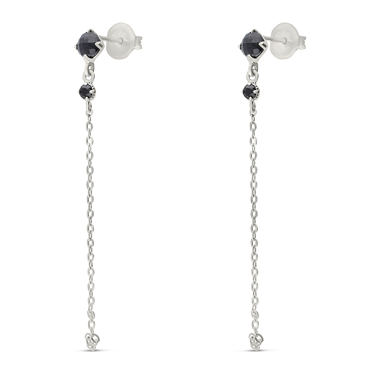 BOUCLES PENDANTES BLACK OXYDE