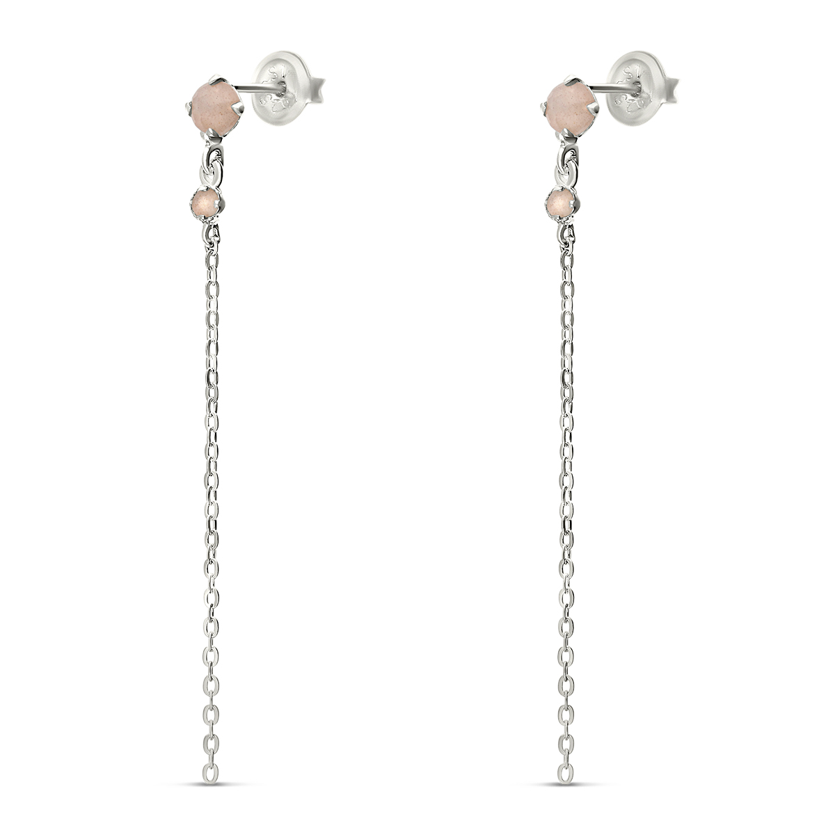 Boucles d oreilles pouce pierre de lune argent