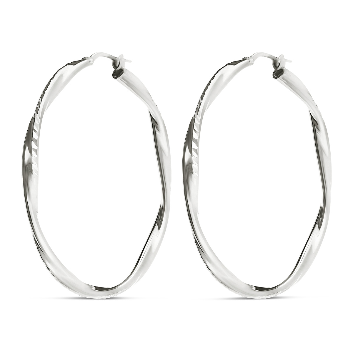 CREOLES TORSADEES CISELEES 40MM