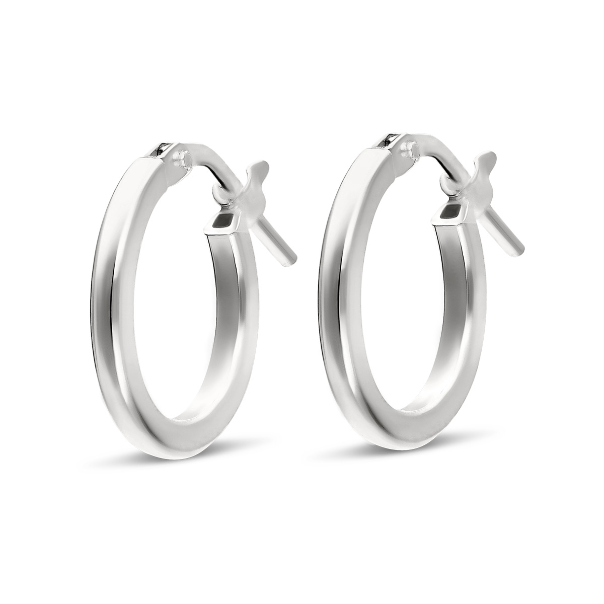 CREOLES FINES LISSES TUBE CARRE 10MM