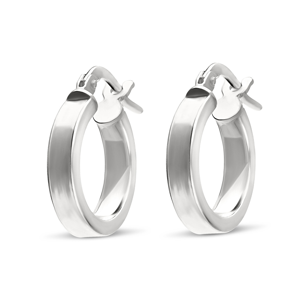 CREOLES LISSES TUBE CARRE 10MM