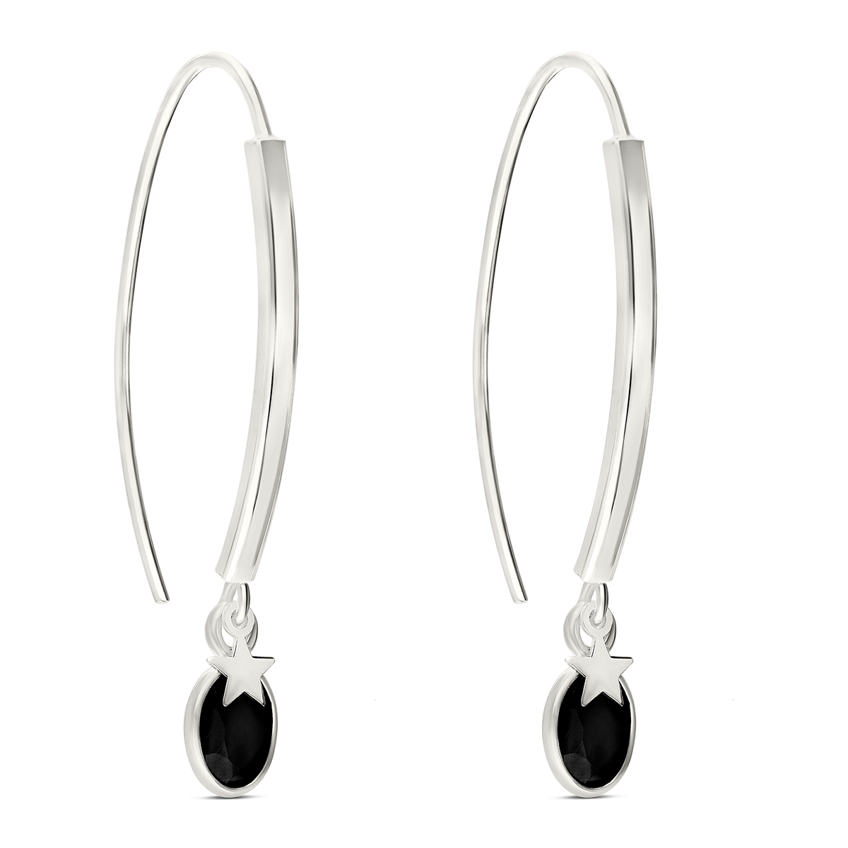BOUCLES LOVINA OVAL ONYX NOIR
