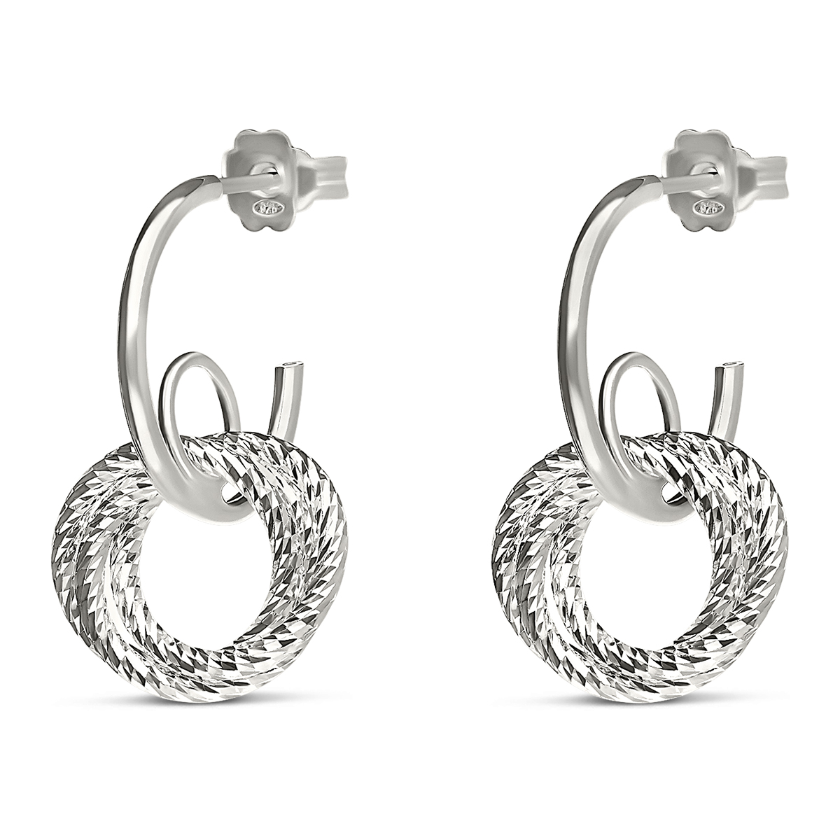 CRÉOLES ANNEAUX ARGENT 15MM BRAGA