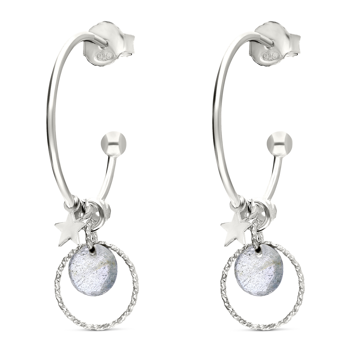 CREOLES FIDJI LABRADORITE