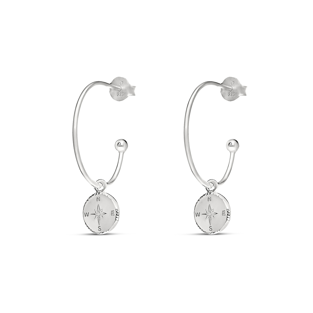 CRÉOLES BOUSSOLE ARGENT