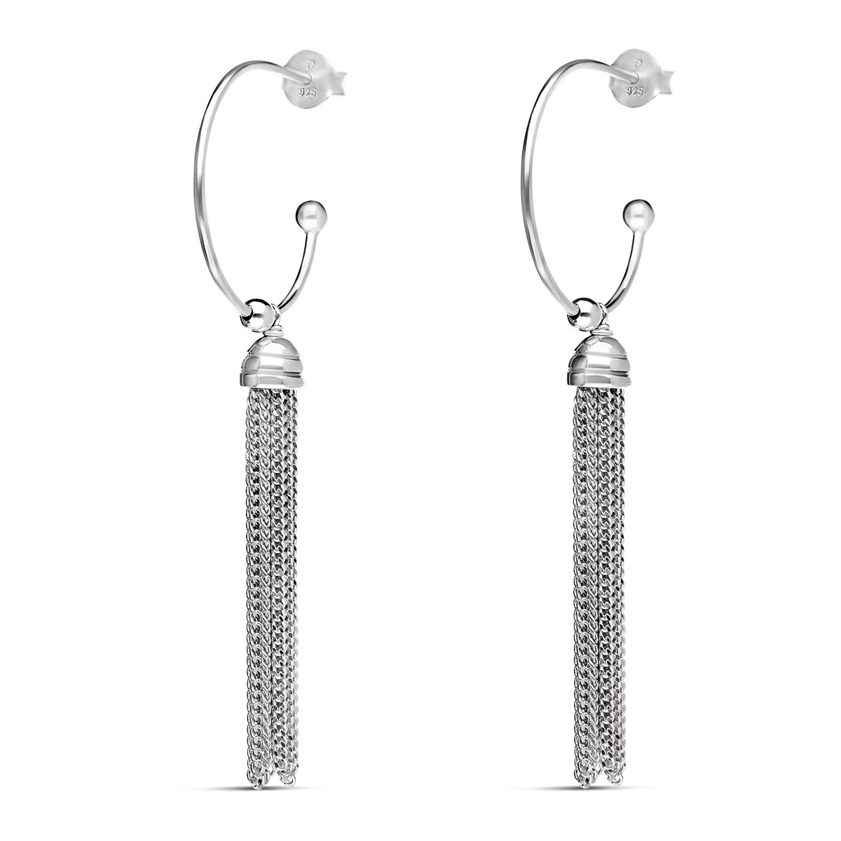 CRÉOLES POMPON ARGENT