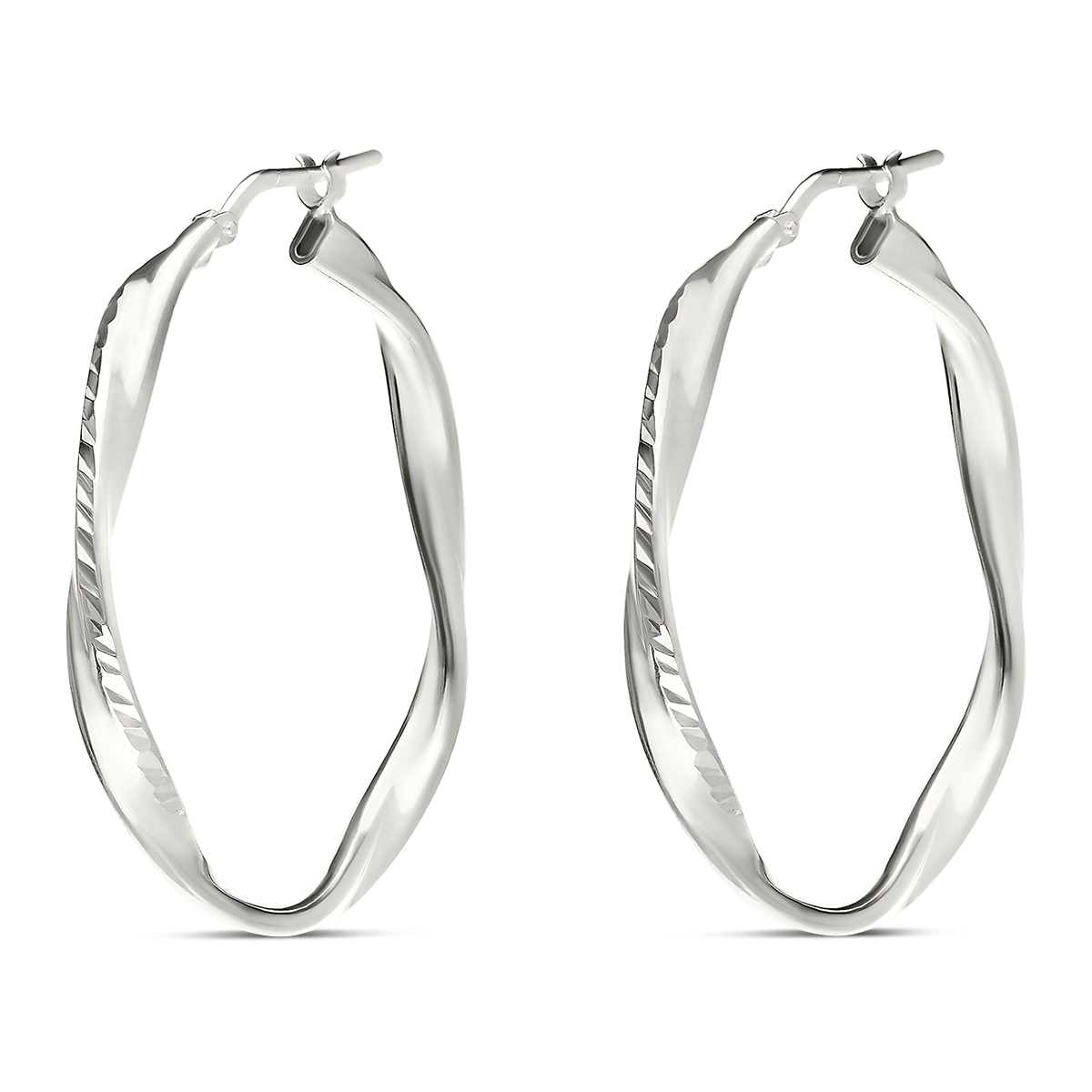 CREOLES TORSADEES CISELEES 30MM