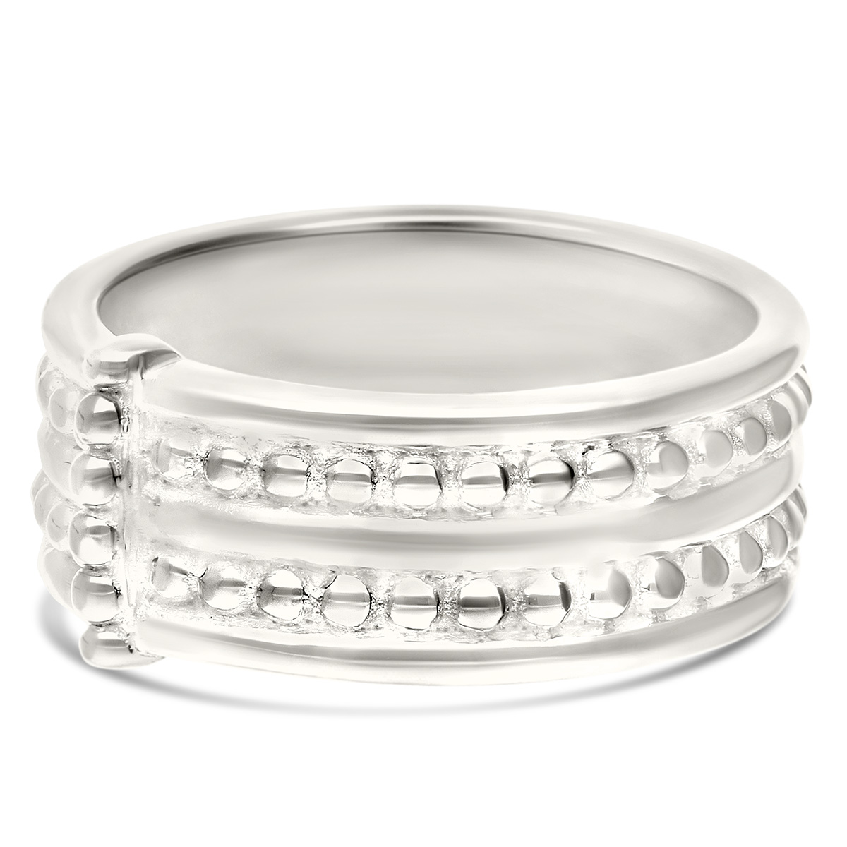 BAGUE LARGE PETITS POINTS
