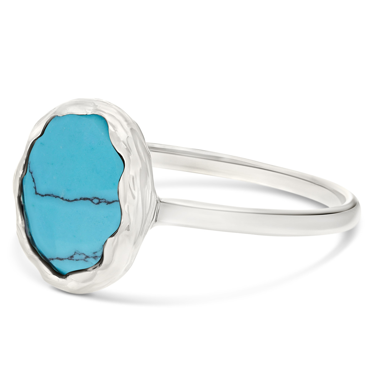 BAGUE TURQUOISE OVALE 9MM