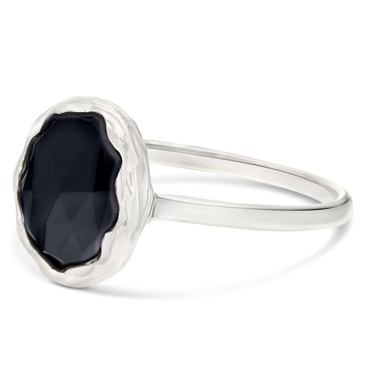 BAGUE ONYX  NOIR OVALE 9MM