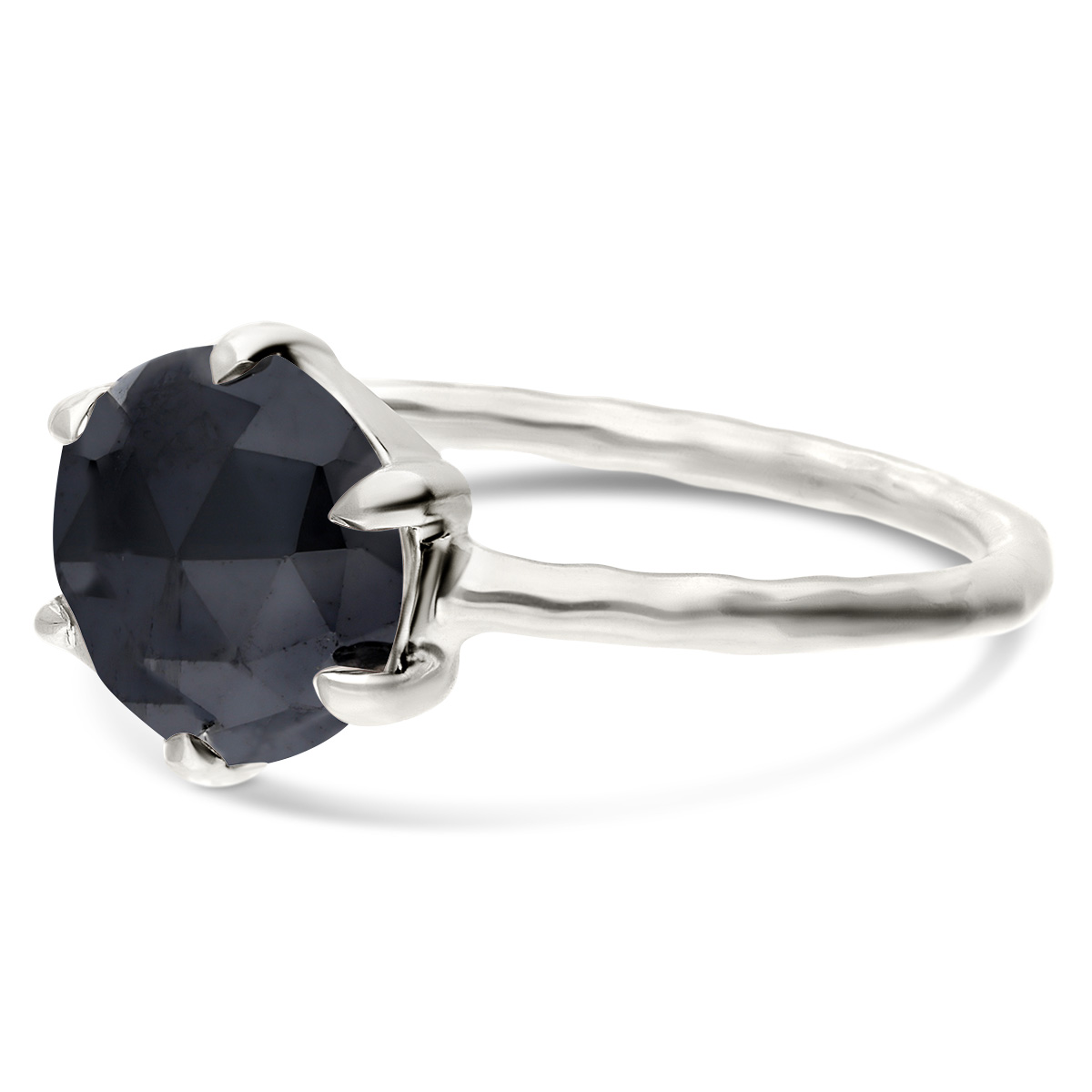 BAGUE ANNEAU MARTELÉ PIERRE SPINELLE 8MM