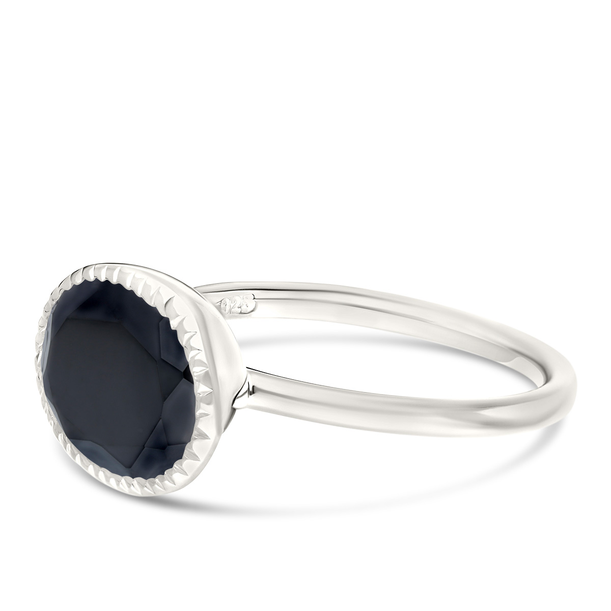 BAGUE ANNEAU LISSE PIERRE SPINELLE OVALE