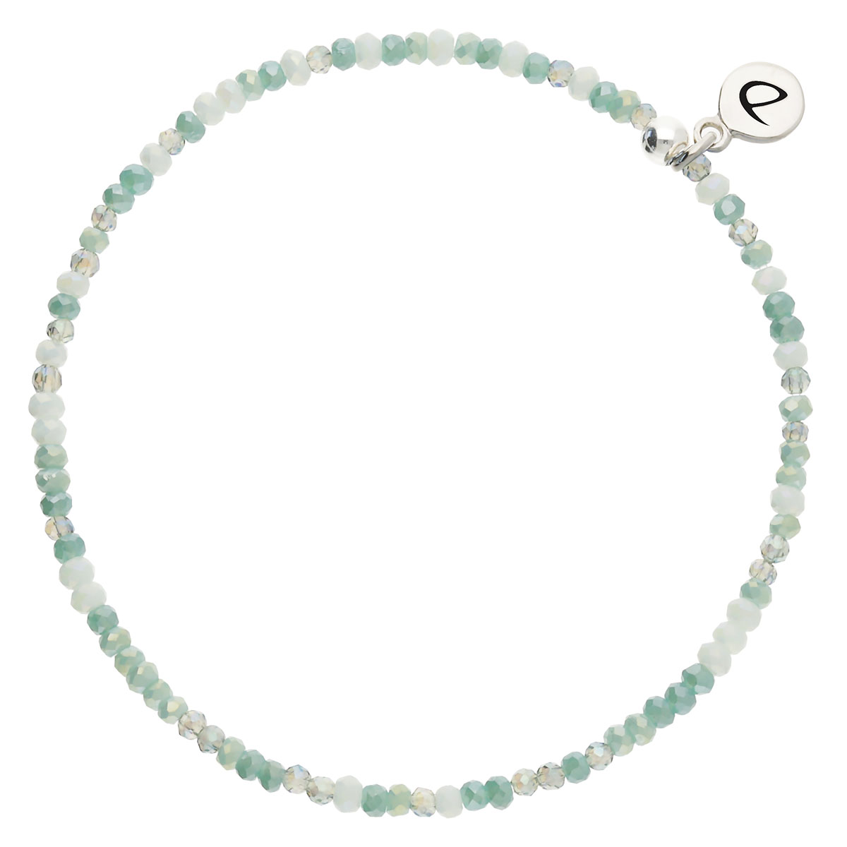 Bracelet Élastique Argent 925 Vert Turquoise