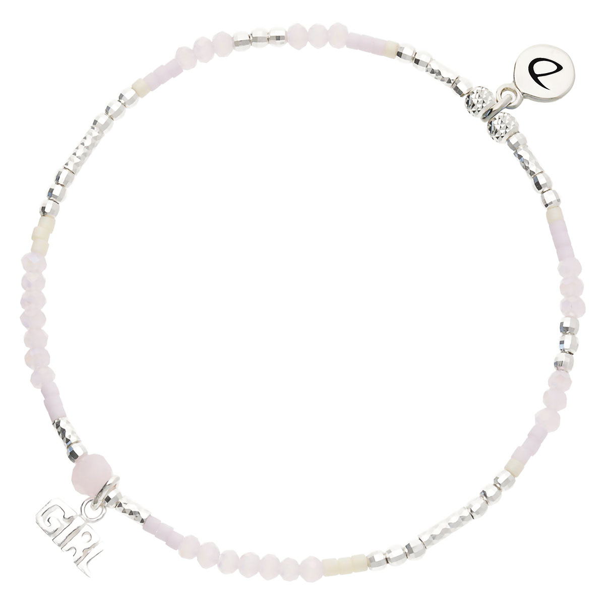 Bracelet Élastique Argent 925 Rose Pastel Le Girly