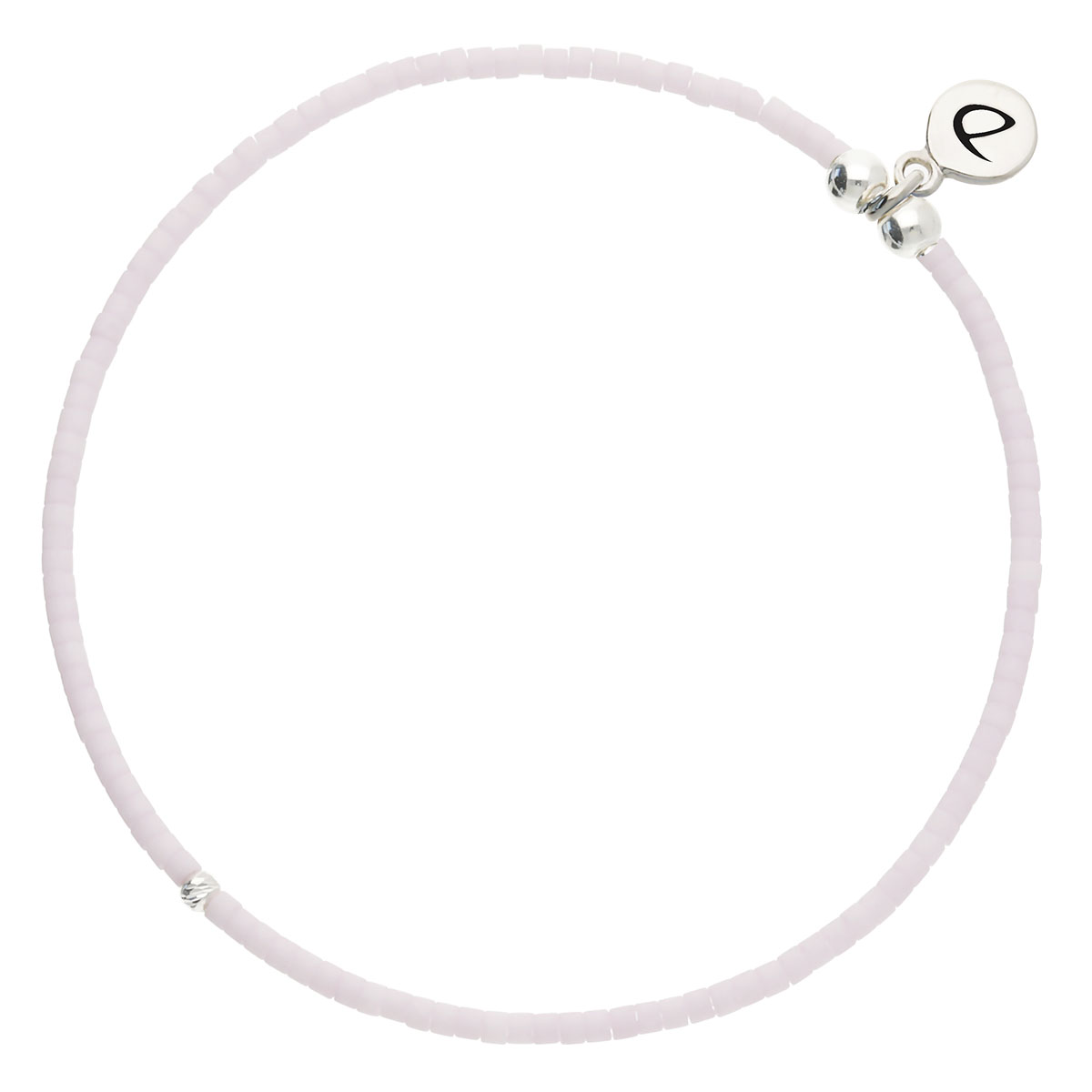 Bracelet Élastique Argent 925 Rose Pastel Le Miyuki