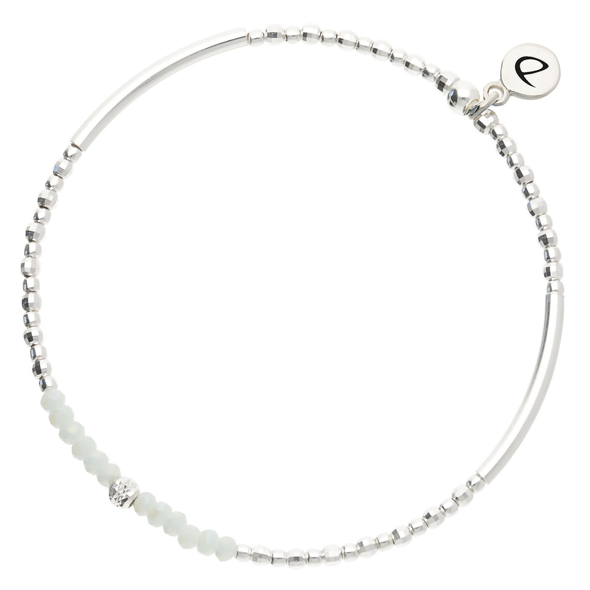 Bracelet Élastique Argent 925 Vert Pastel Flirting