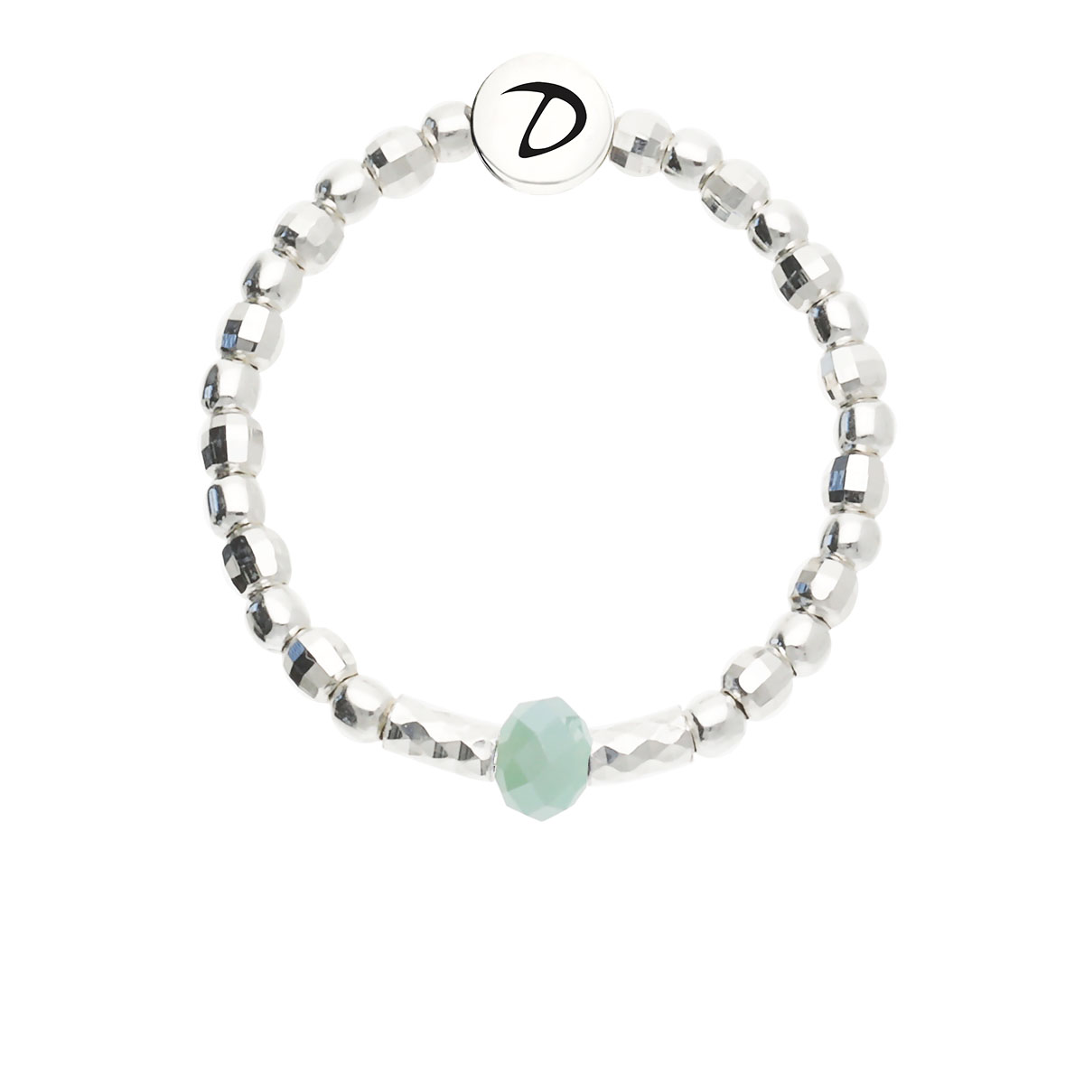 Bague Élastique Argent 925 Faro Vert Clair