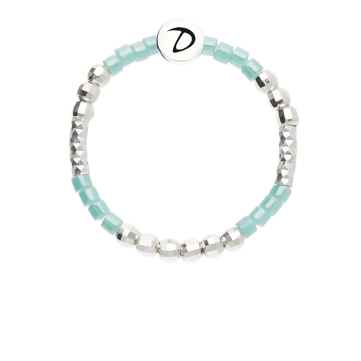 Bague Élastique Argent 925 Miyuki Lagon Sorrento
