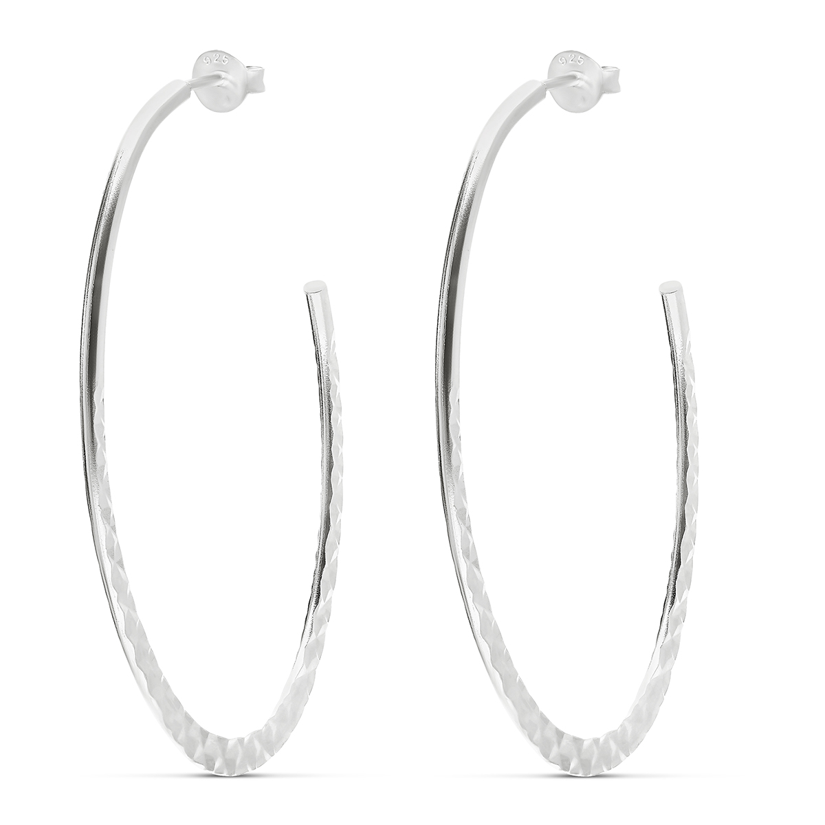Créoles Argent 925 Martelées