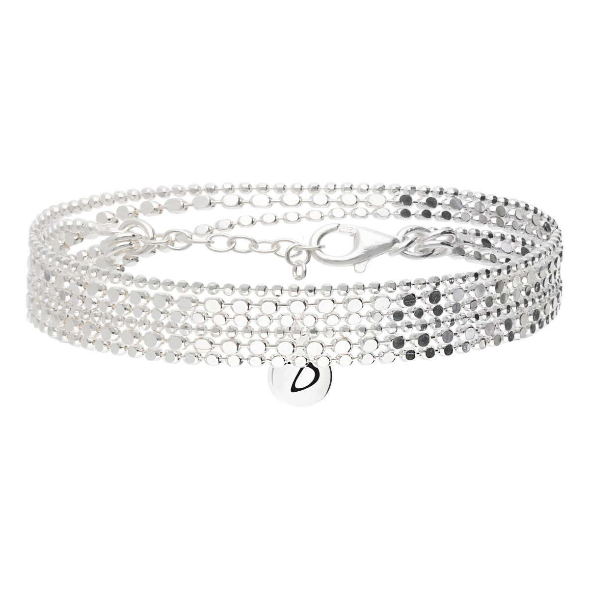 Bracelet Chaîne 2 Tours Argent 925 Les Petits Cubes