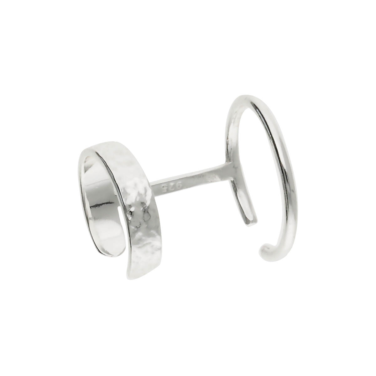 Earcuff Argent 925 Double Anneau Le Rebelle