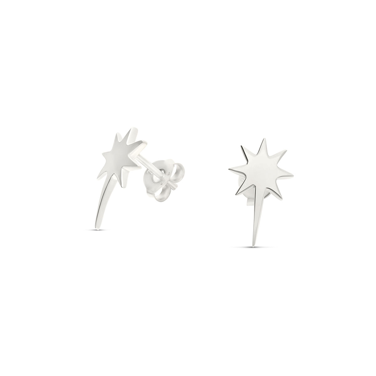 Boucles Puces Argent 925 Météorites