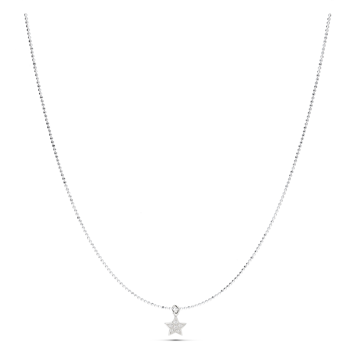 Collier Chaîne Argent 925 Étoile Éclatante