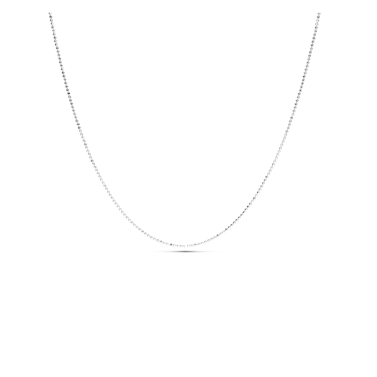 Collier Chaîne Argent 925 Petits Carrés Lisses 37cm