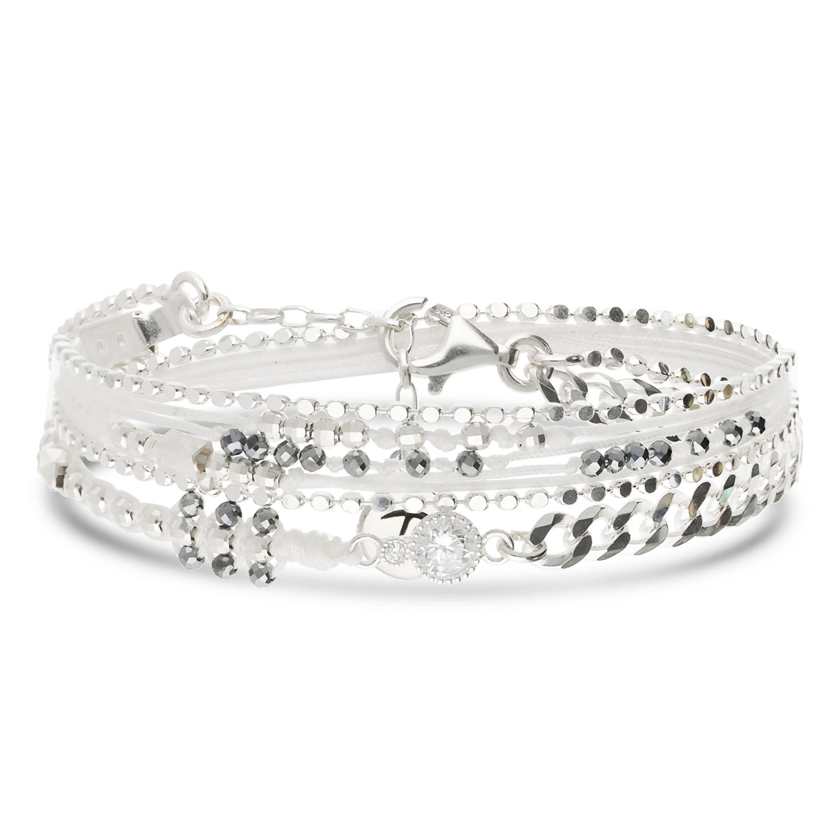 Bracelet 2 Tours Argent 925 Blanc Le Précieux