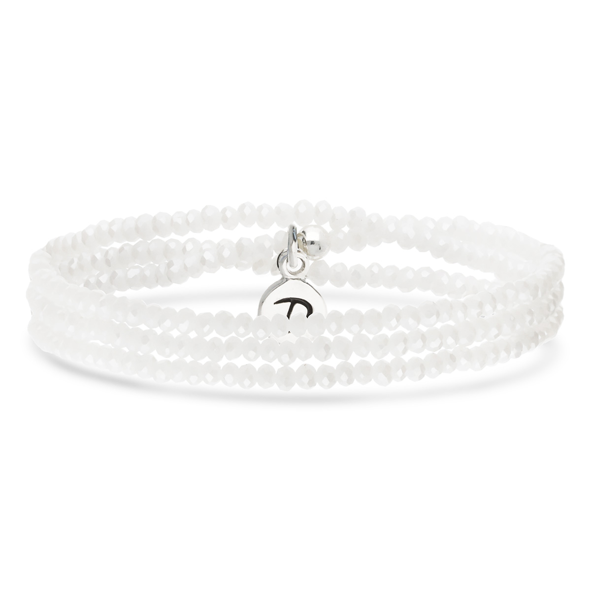 Bracelet Élastique 3 Tours Blanc