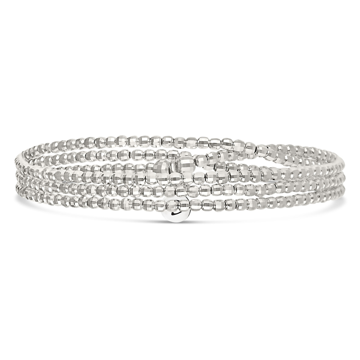 Bracelet Élastique 3 Tours Argent 925 L’ Essentiel