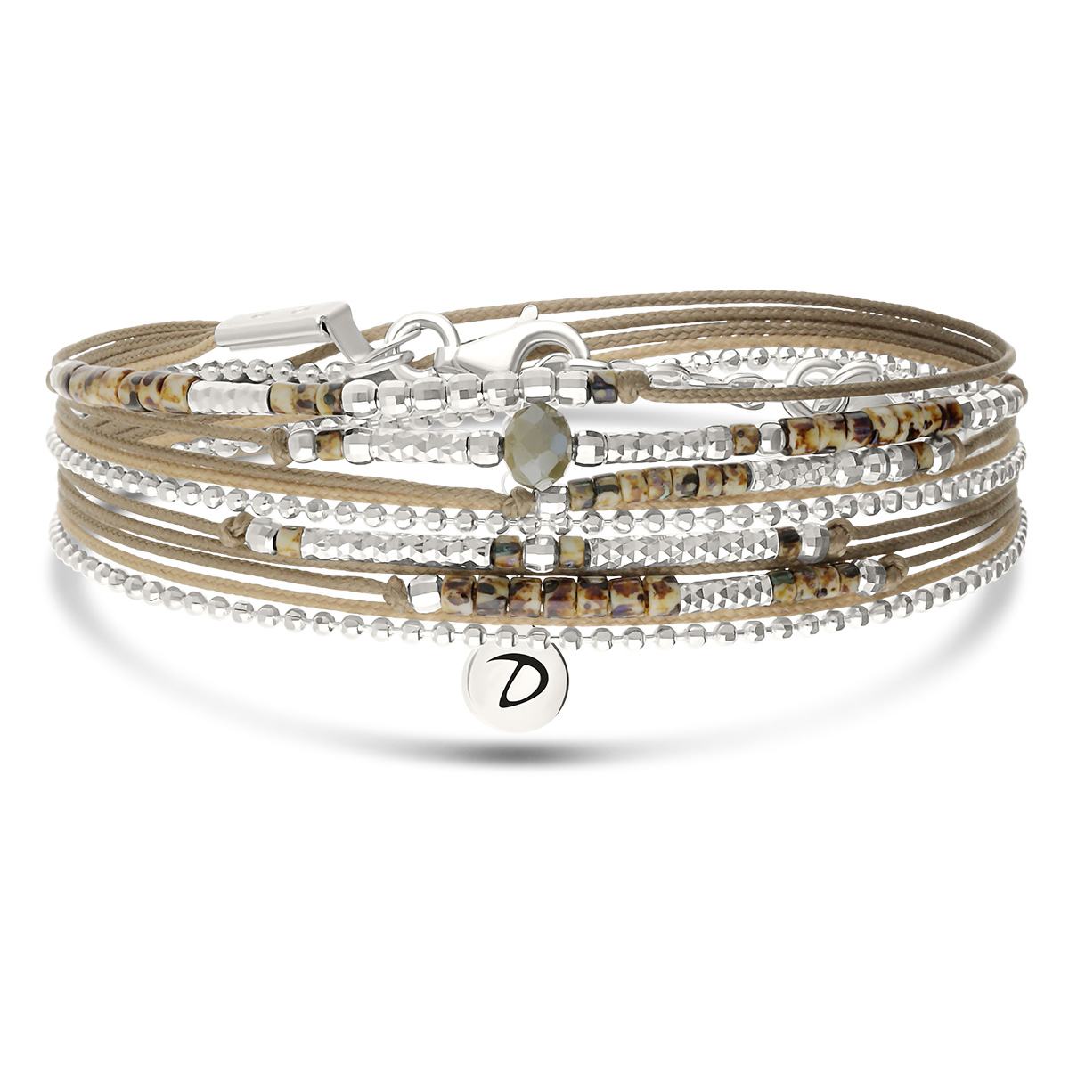 Bracelet 2 Tours Argent 925 Léopard Atlanta